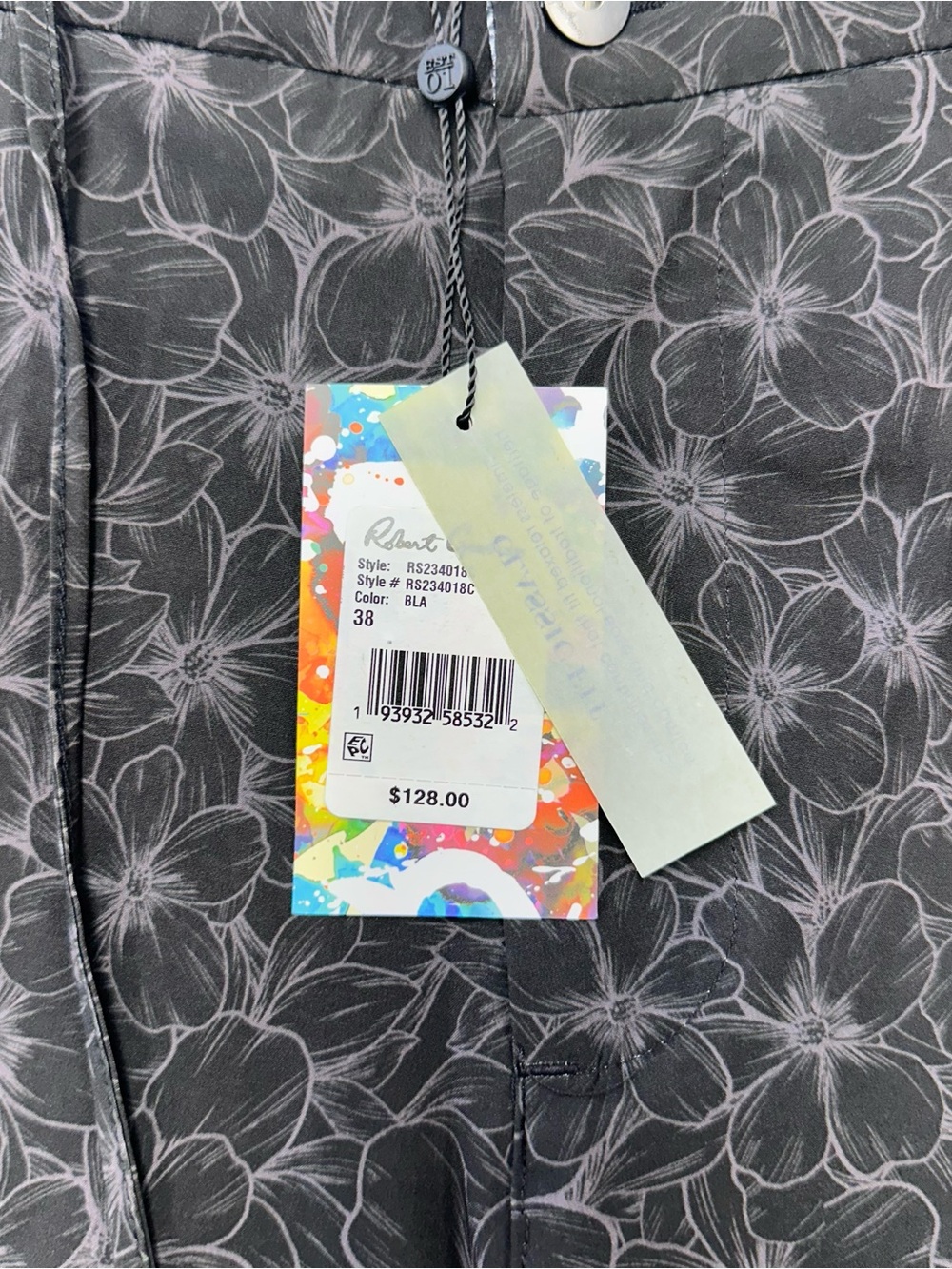 Robert Graham Beach to Bar Shorts Swim Trunks Floral Tiger Mens 38 RS234018C NWT - Picture 5 of 5